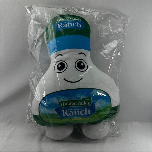 Hidden Valley Ranch Stuffed Ranchie Pillow Stuffed Animal Collectable Fun White - Picture 8 of 8